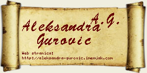 Aleksandra Gurović vizit kartica